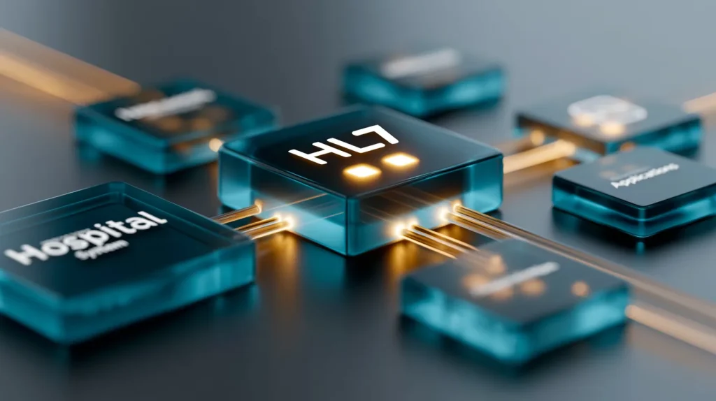 An interface engine routing and transforming HL7 messages between a hospital system and multiple applications