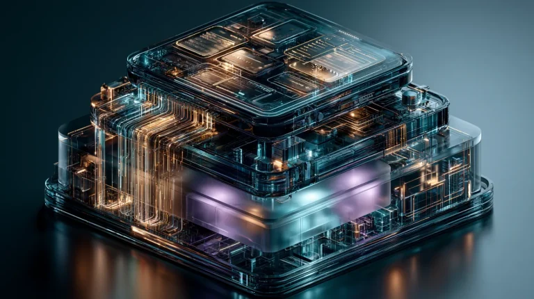 Embedded finance architecture concept with a non-bank app connected through APIs to banking infrastructure