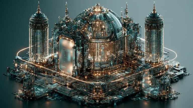 Crypto exchange architecture concept with matching engine, order book, wallets and liquidity layer