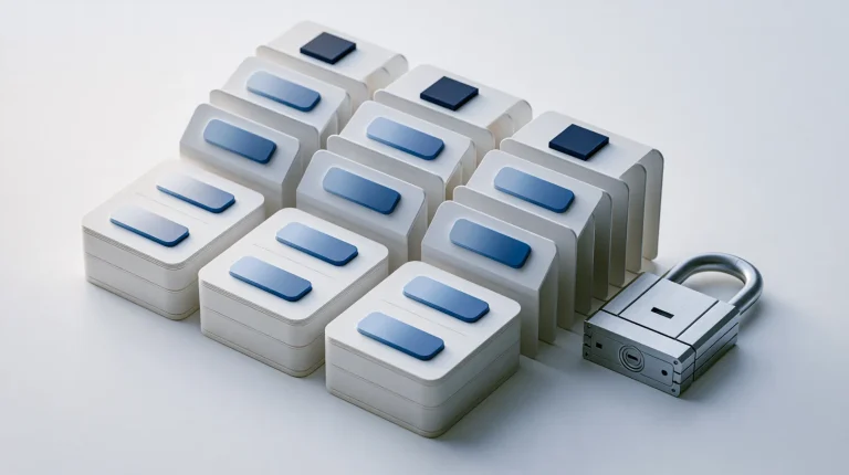 Security lead at a whiteboard divided into three columns labeled 0-30, 30-90 and 90+ days with magnetic cards for secrets, containers and dependencies