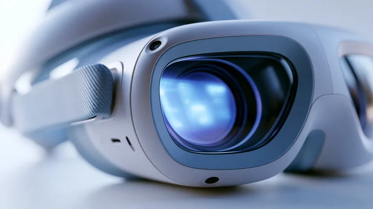 Smartphone displaying an augmented reality overlay next to a VR headset icon, representing AR and VR development