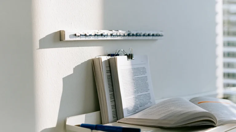 Two clipped printed legislative texts on a payments engineering desk under a magnetic wall planner strip whose first slot sits empty, PSD3 and PSR planning without a publication date